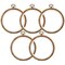 5Inch Round Embroidery Hoops - 5PCS 12CM Decorative Cross Stitch Display Frames, Embroidery Hoops Circle Imitation Wood Craft Sewing Tools
